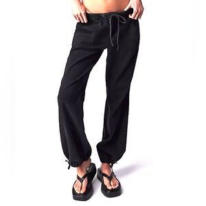We The Free Black PLAY HARD low rise Jeans Jogger Pants - size M free people